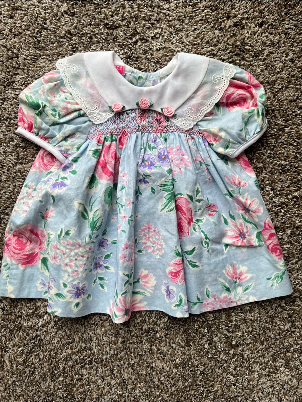 Vintage Polly Flinders Baby Dress Size 9 month